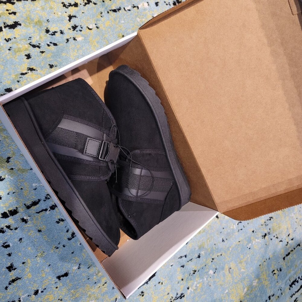 American Exchange Mens Insulated Winter/hiking Boots - BLACK